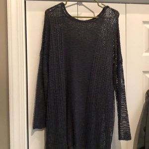 Blue crochet tunic